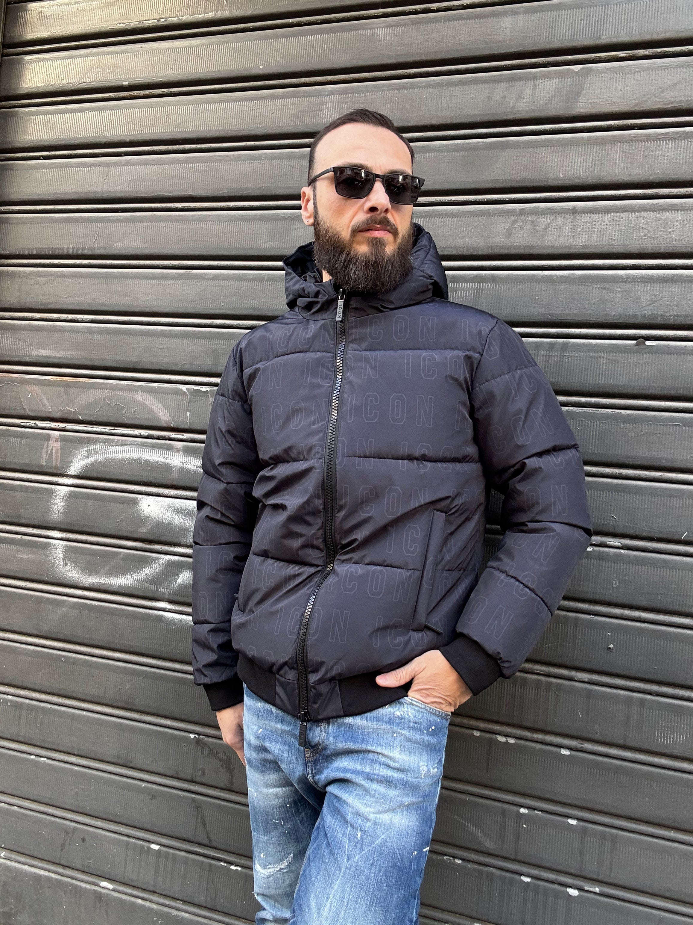 GIUBOTTO ALL-OVER TONO SU TONO