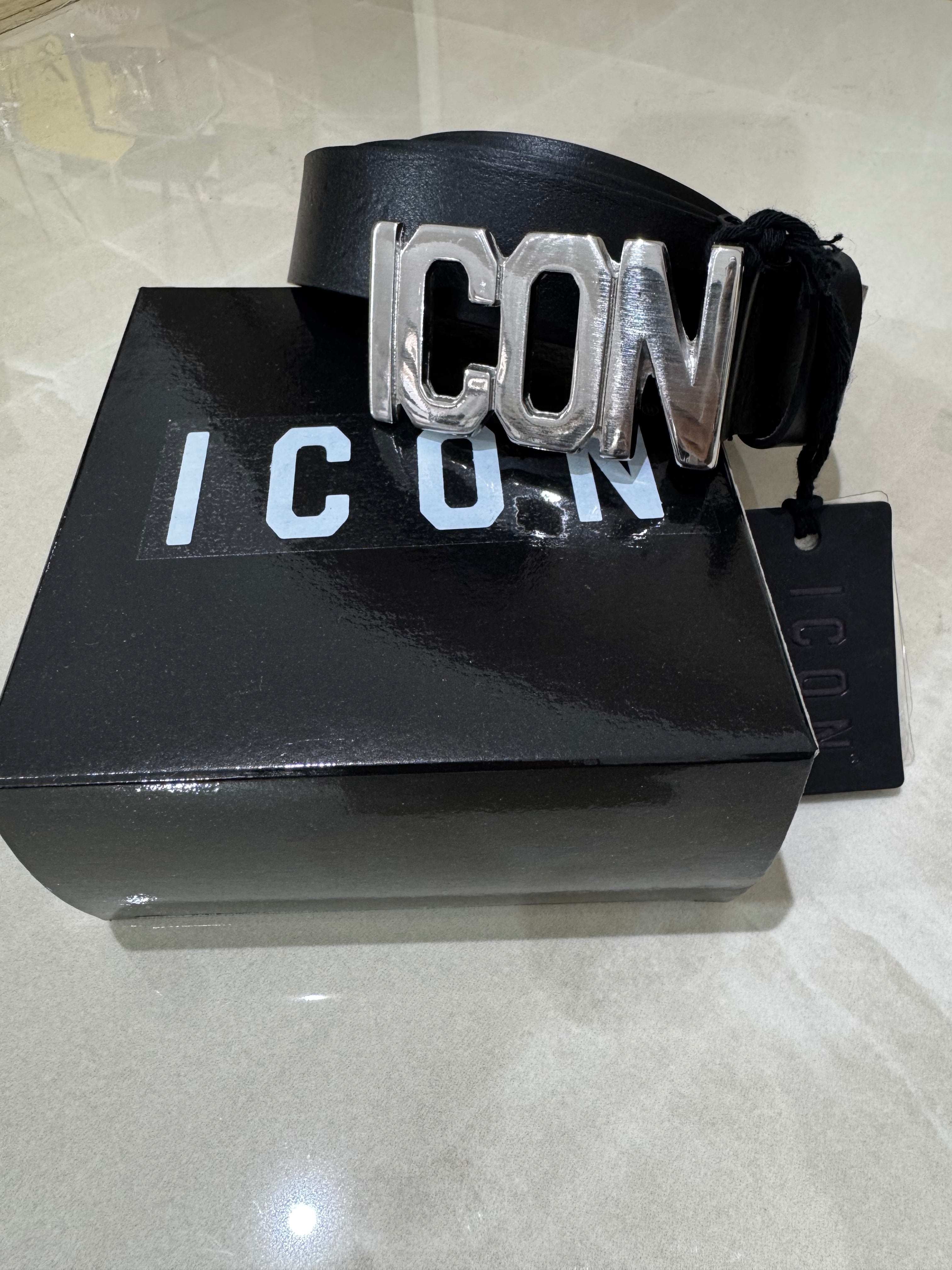 CINTURA ICON LOGO ARGENTO