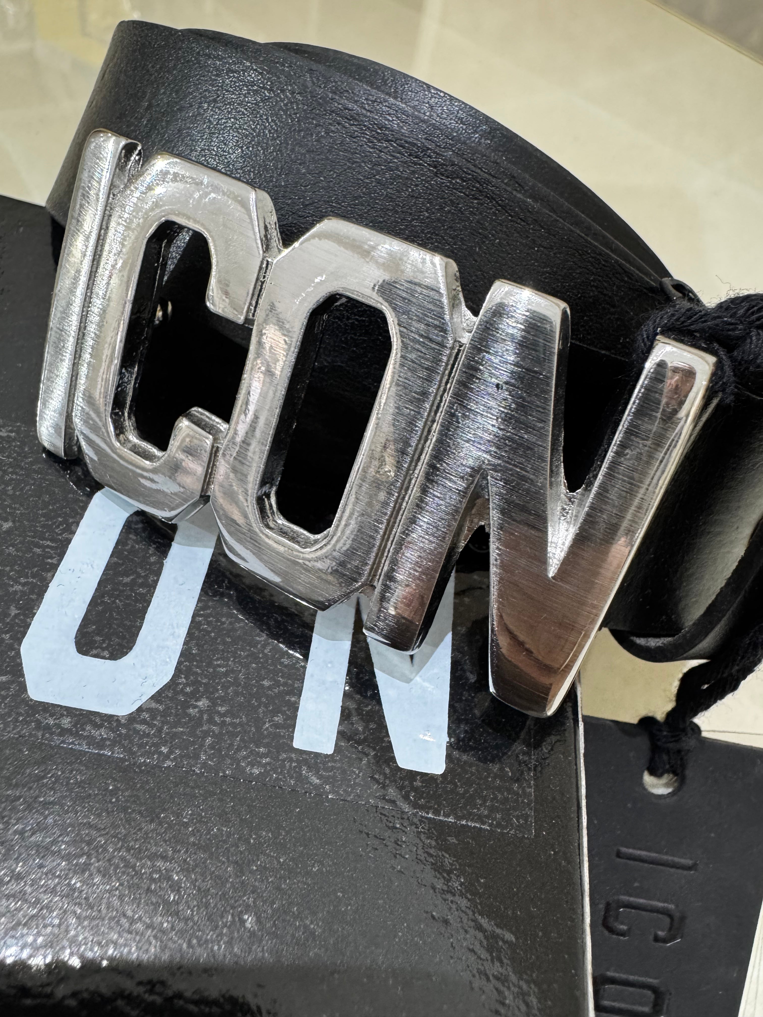 CINTURA ICON LOGO ARGENTO