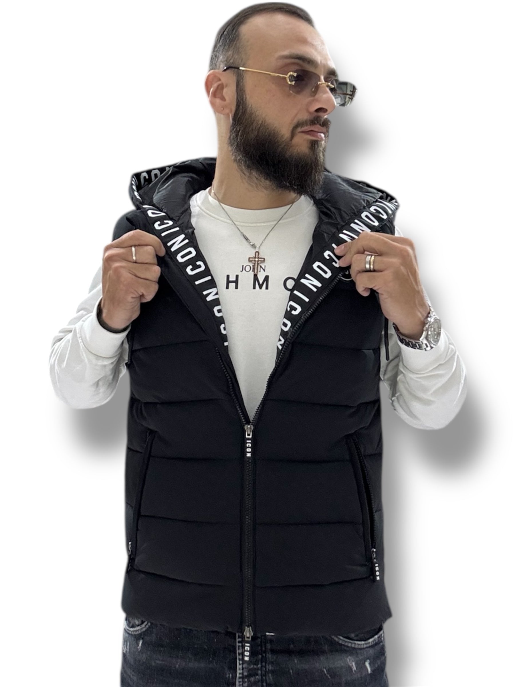 Gilet Imbottito ICON con Cappuccio