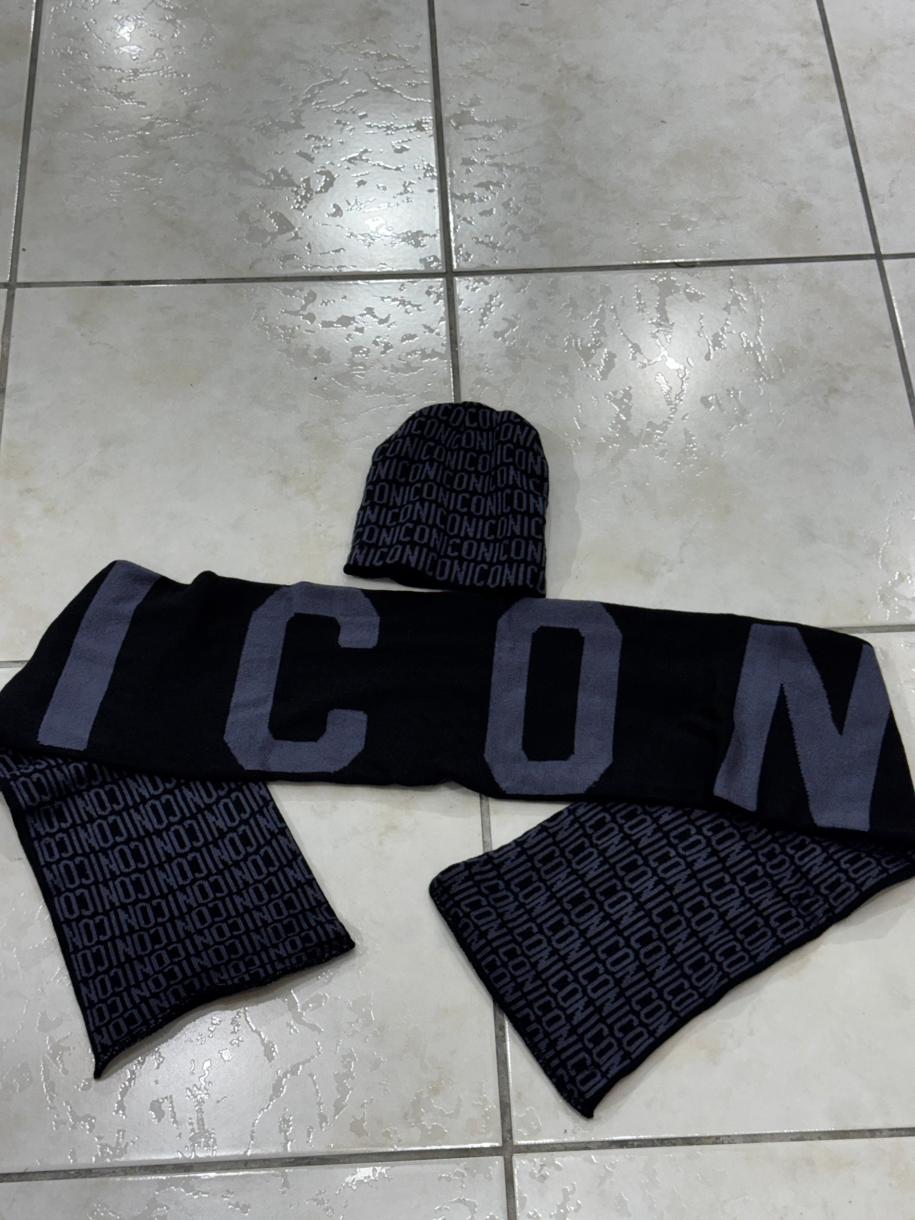 Cappello + sciarpa all-over