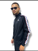 Completo Tuta Kappa Uomo – Nero con Bande Logate