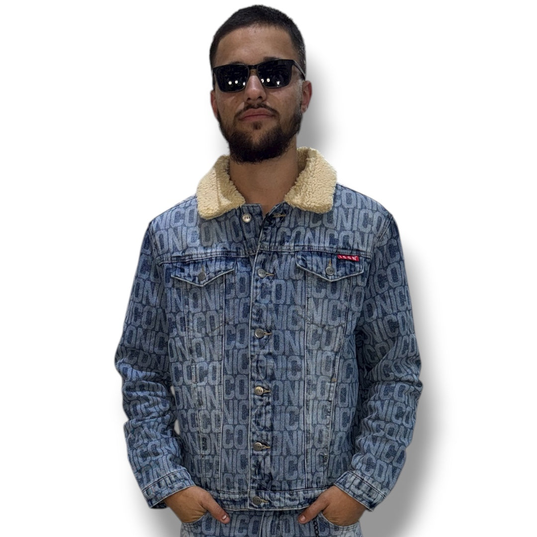 giacca in denim “ICON”   felpata
