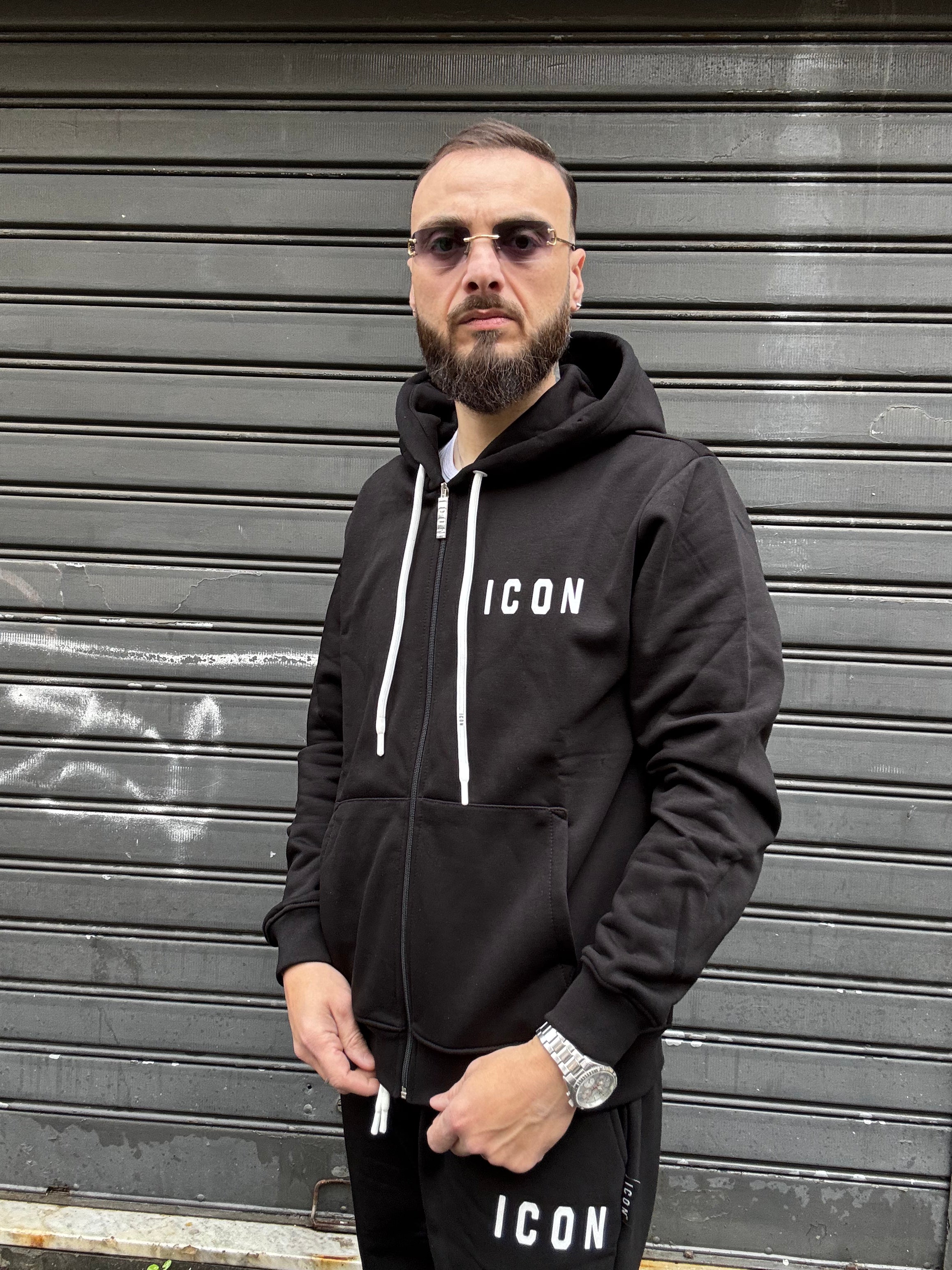 tuta icon con cappuccio e zip