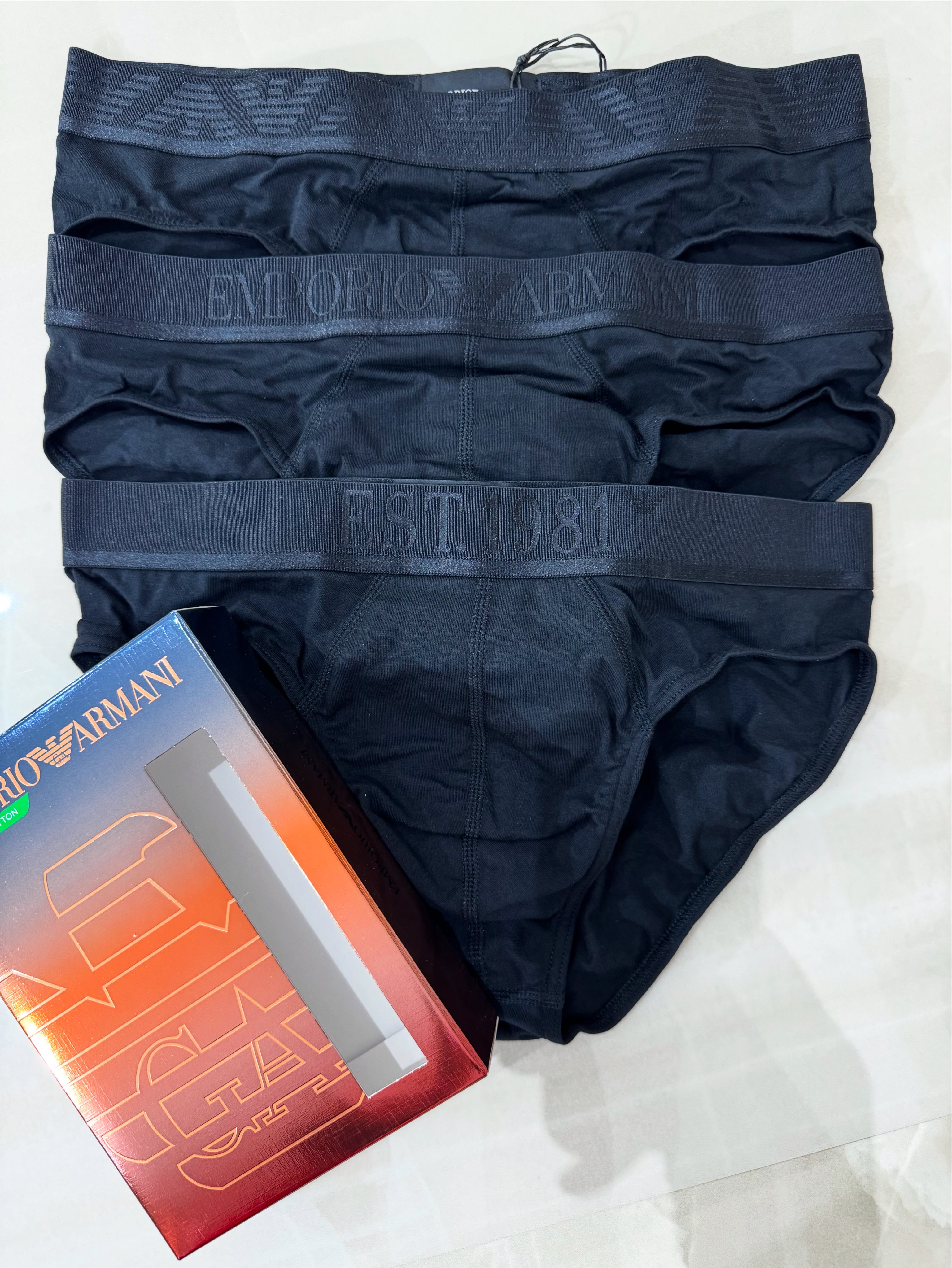 Emporio Armani – 3 Pack Brief Cotone Stretch